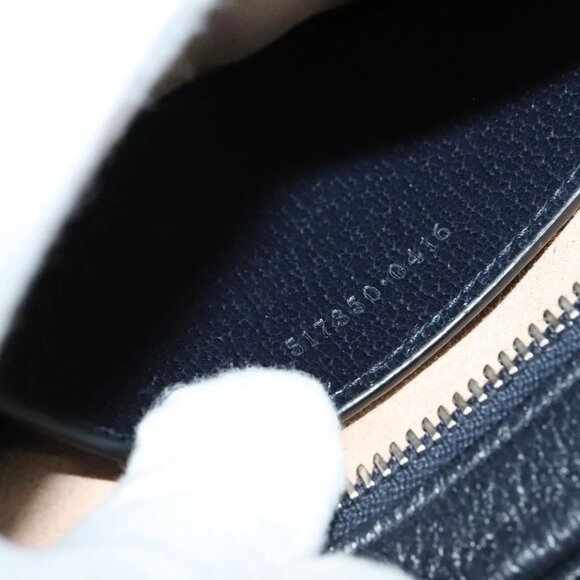 GUCCI GG Supreme Sherry Line Shoulder Bag PVC Navy Red Auth 135549 - Picture 13 of 16